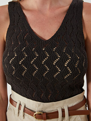 【THE SHISHIKUI】TANK BROWN LC WAIKIKI Woman BROWN Tank Top -S5QK52Z8-HDD - S5QK52Z8-HDD