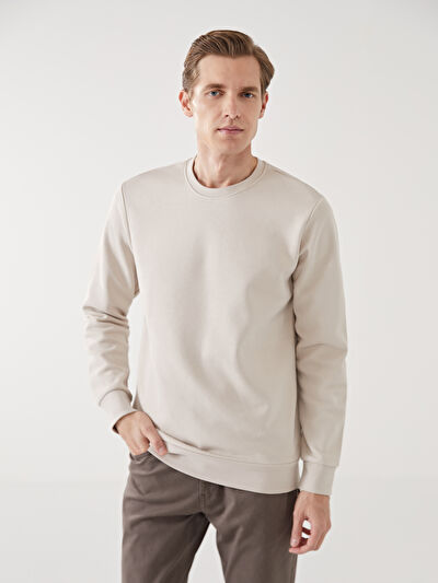 Thick crew neck sweatshirts top