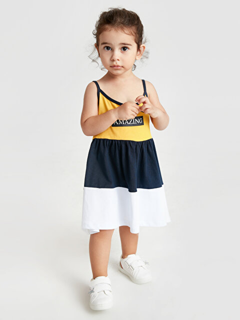 Kız Bebek Baskılı Pamuklu Elbise - LC WAIKIKI