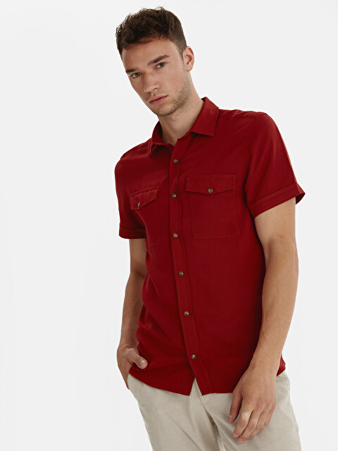 Slim Fit Kısa Kollu G&ouml;mlek - LC WAIKIKI
