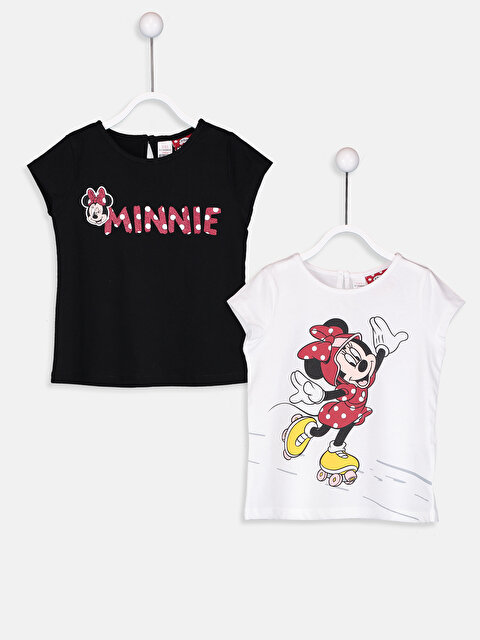 Kız Bebek Minnie Mouse Baskılı Tişört 2'li - LC WAIKIKI