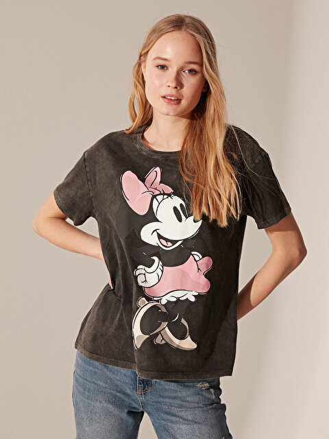 Minnie Mouse Baskılı Pamuklu Tişört - LC WAIKIKI