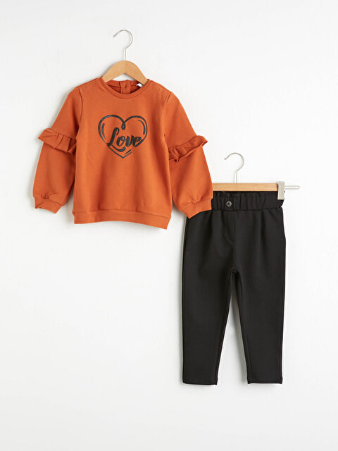 Kız Bebek Sweatshirt ve Pantolon - LC WAIKIKI