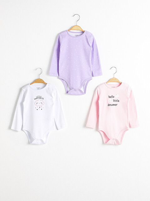 Kız Bebek &Ccedil;ıt&ccedil;ıtlı Body 3'l&uuml;