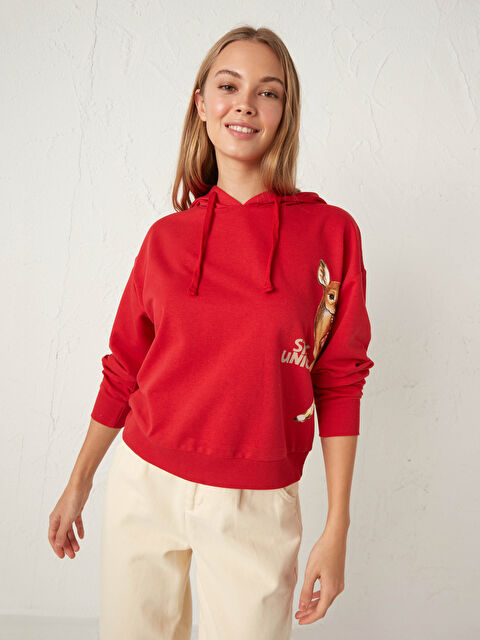 Sweatshirt Sweatshirt Kadin Uzun Sweatshirt Lc Waikiki