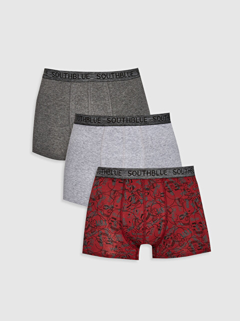 Standart Kalıp Esnek Kumaş Boxer 3'l&uuml; - LC WAIKIKI