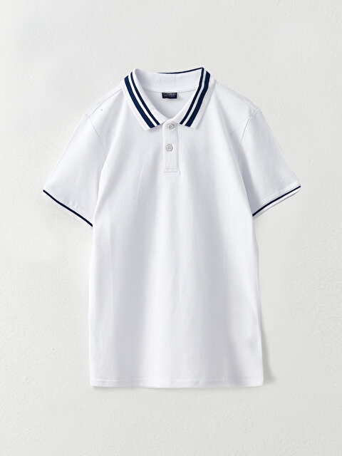 Базовая футболка-поло с короткими рукавами для мальчика - LC WAIKIKI