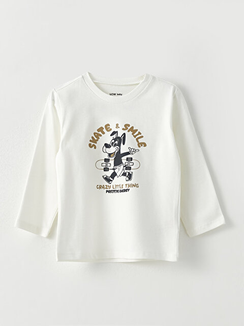 Crew Neck Long Sleeve Baby Boy T-Shirt - LC WAIKIKI