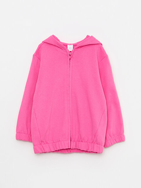 Basic Hooded Long Sleeve Baby Girl Zippered Sweatshirt - LC WAIKIKI