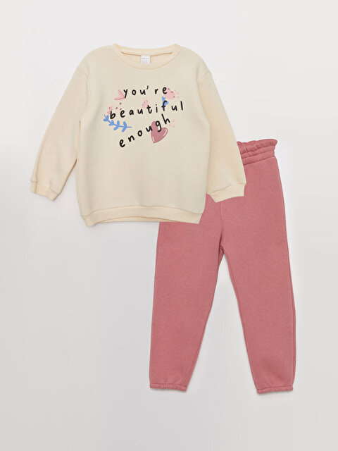 Толстовка и брюки для маленьких девочек с круглым вырезом и длинными рукавами, 2 шт. в упаковке - LC WAIKIKI