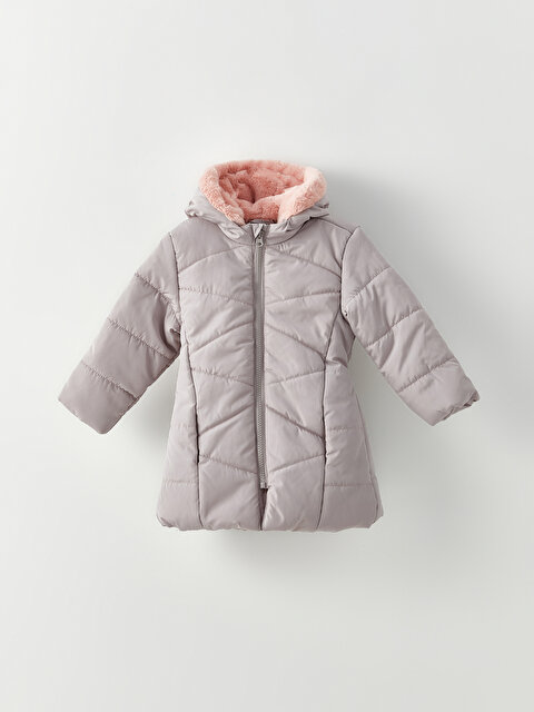 Hooded Long Sleeve Basic Baby Girl Coat - LC WAIKIKI