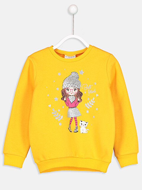 Kız Baskılı Sweatshirt