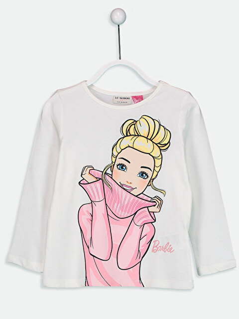Kız &Ccedil;ocuk Pamuklu Barbie Tiş&ouml;rt