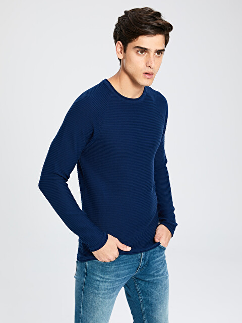 Slim Fit Bisiklet Yaka İnce Triko Kazak - LC WAIKIKI