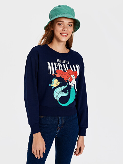 The Little Mermaid Baskılı Sweatshirt