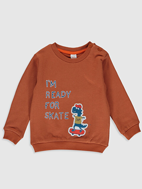 Erkek Bebek Baskılı Sweatshirt
