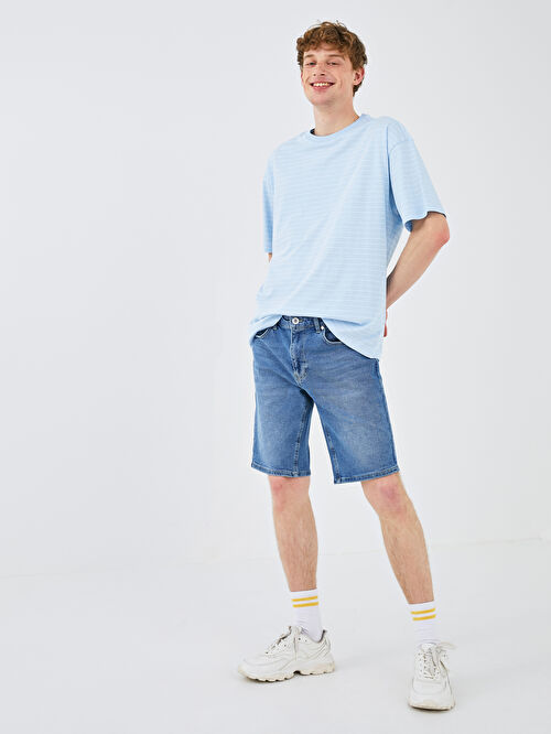 Siyah Xside Standart Kalip Erkek Jean Sort Lc Waikiki