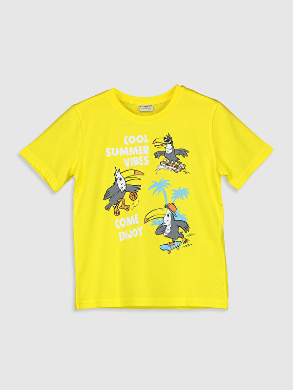 Erkek Çocuk Güneşte Renk Değiştiren Pamuklu Tişört