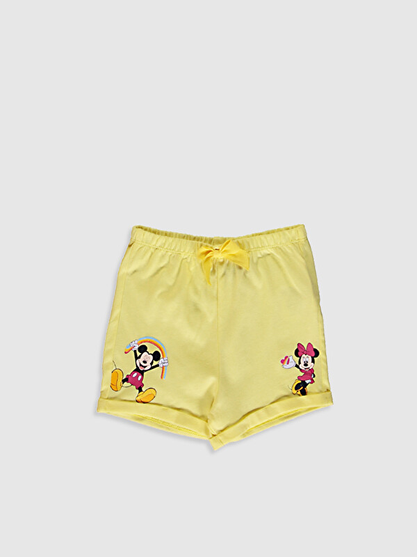 Kız Bebek Minnie Mouse Baskılı Şort