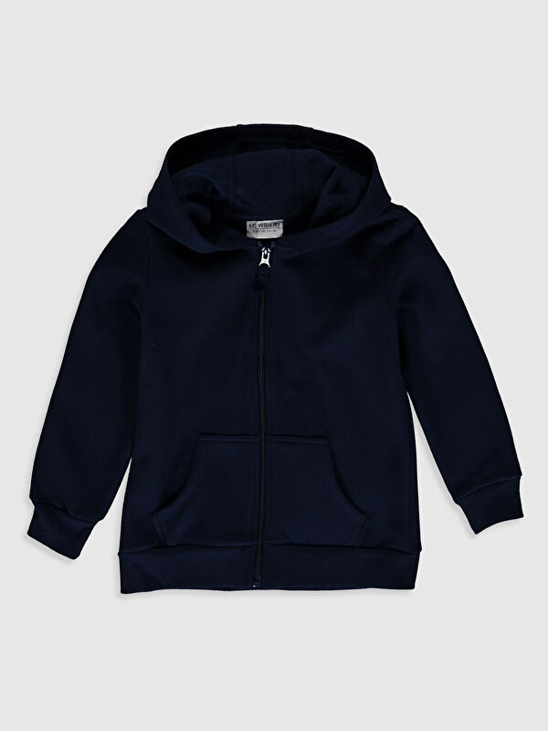 Kız &Ccedil;ocuk Fermuarlı Kap&uuml;şonlu Sweatshirt
