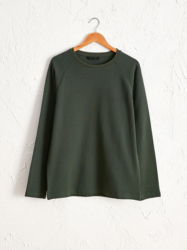 Bisiklet Yaka Basic Uzun Kollu Sweatshirt - LC WAIKIKI