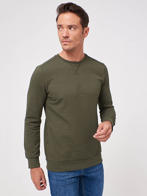 Bisiklet Yaka Basic Sweatshirt - LC WAIKIKI