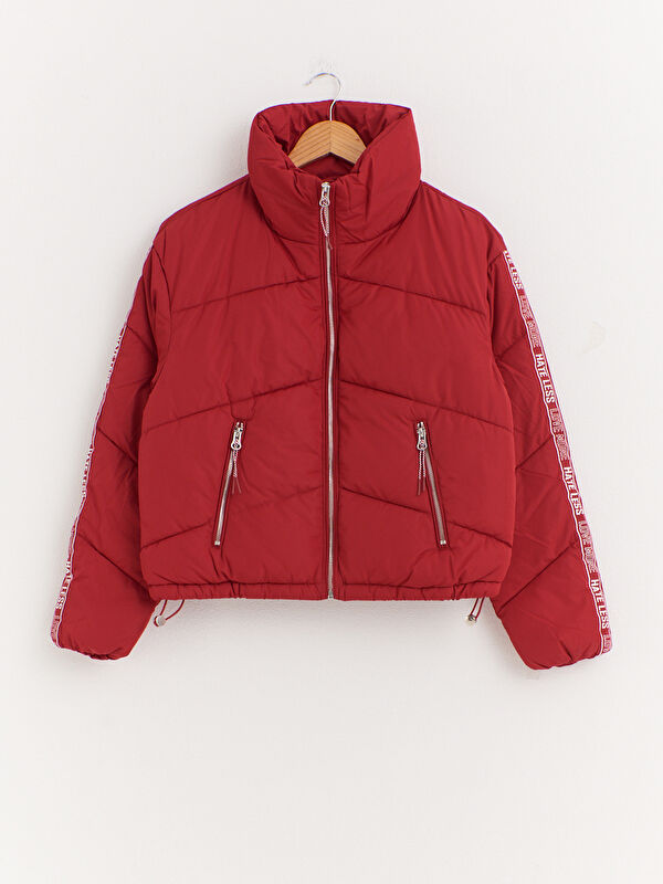 Dik Yaka Kalın Şişme Mont