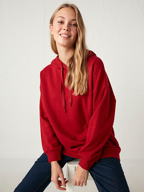 Kap&uuml;şonlu Basic Sweatshirt - LC WAIKIKI