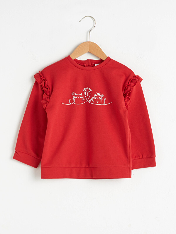 Kız Bebek Baskılı Sweatshirt - LC WAIKIKI