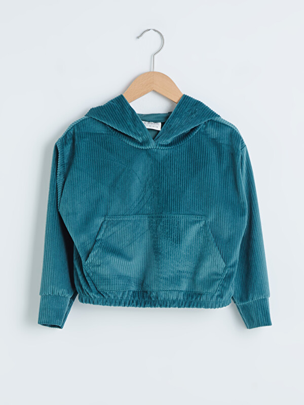 Kız &Ccedil;ocuk Kadife Sweatshirt - LC WAIKIKI