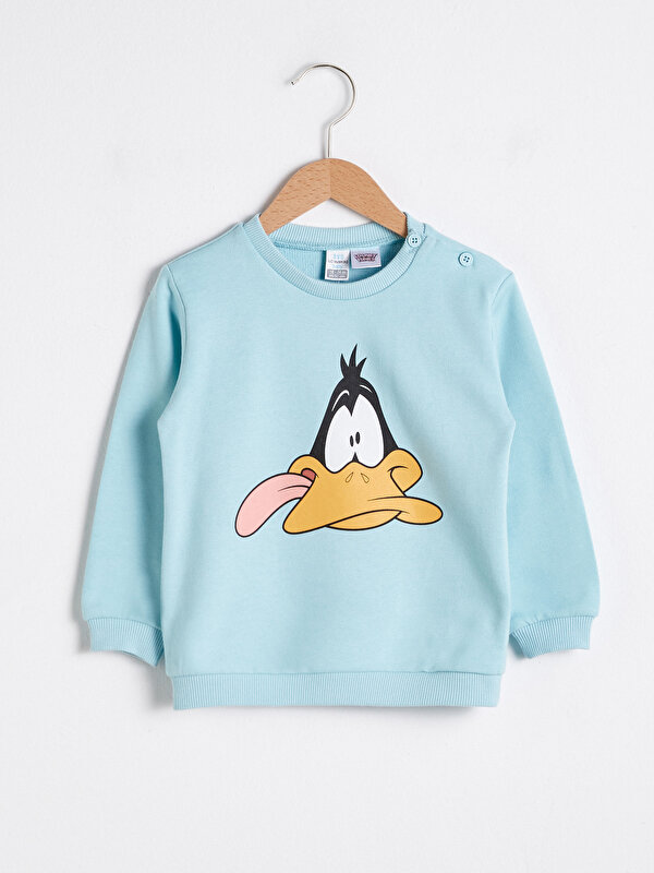 Erkek Bebek Daffy Duck Baskılı Sweatshirt