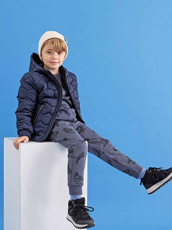 Beli Lastikli Baskılı Erkek &Ccedil;ocuk Jogger Eşofman Altı