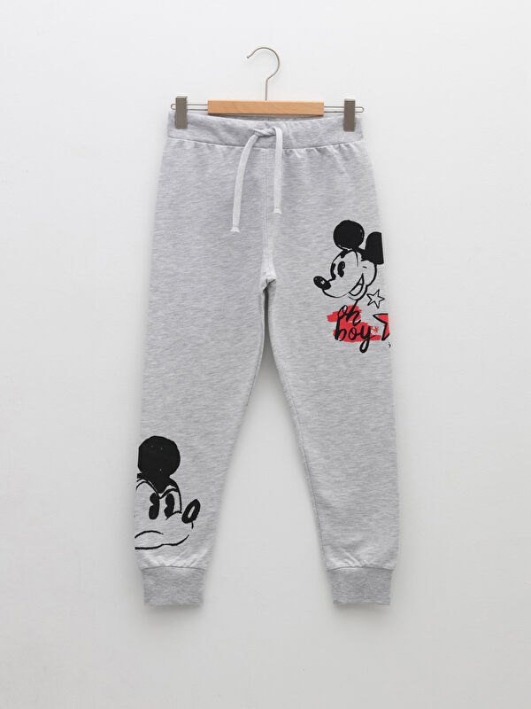 Beli Lastikli Mickey Mouse Baskılı Erkek &Ccedil;ocuk Jogger Eşofman Altı