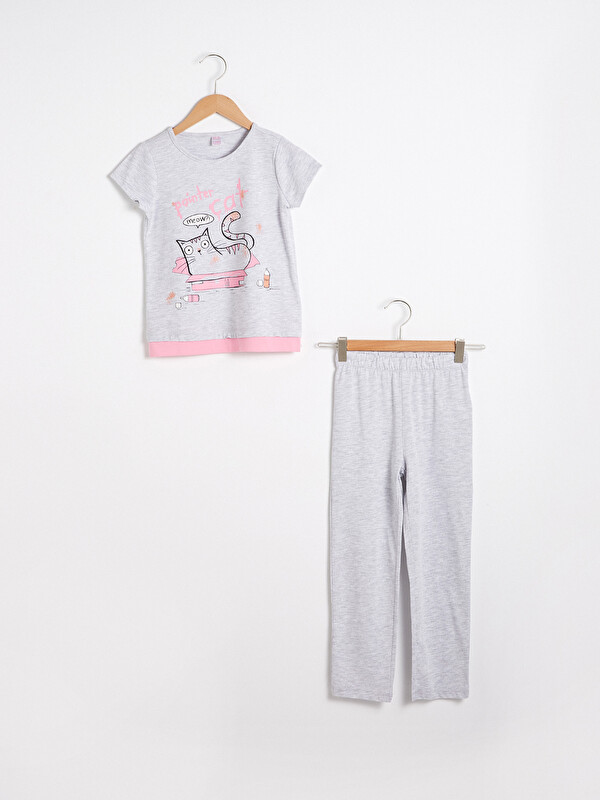 Kız &Ccedil;ocuk Baskılı Pijama Takımı - LC WAIKIKI
