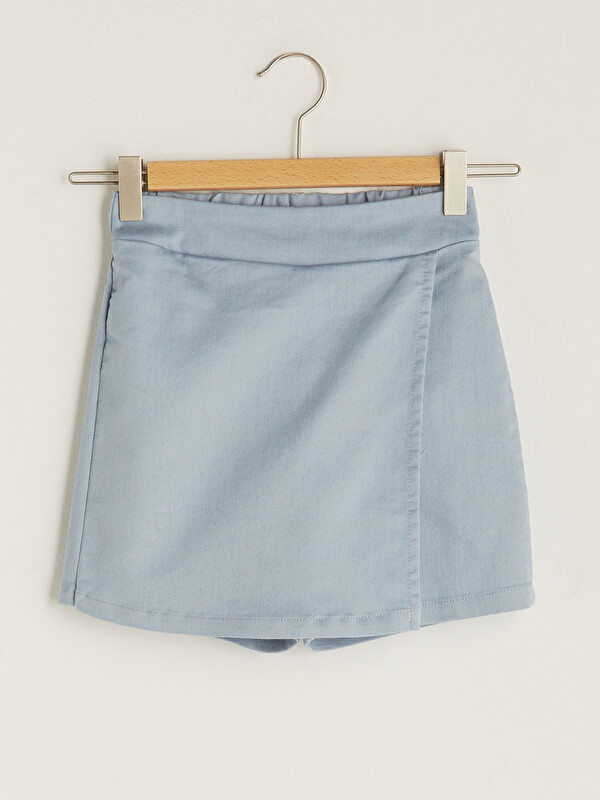 Beli Lastikli Basic Kız &Ccedil;ocuk Jean Şort Etek - LC WAIKIKI