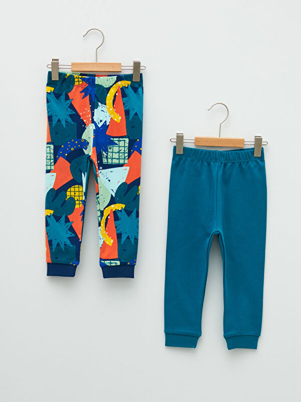 Beli Lastikli Erkek Bebek Pijama Alt 2'li