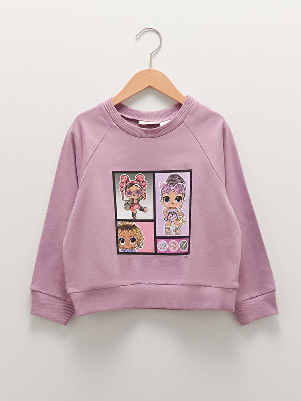 Bisiklet Yaka LOL Surprise OMG Lisanslı Uzun Kollu Kız &Ccedil;ocuk Sweatshirt