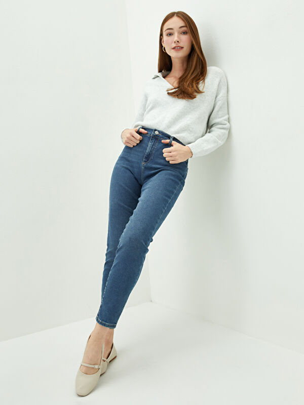 LCW CLASSIC Dar Fit Cep Detaylı Kadın Rodeo Jean Pantolon - LC WAIKIKI