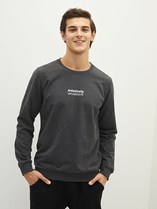 LCW CASUAL Bisiklet Yaka Uzun Kollu Erkek Sweatshirt