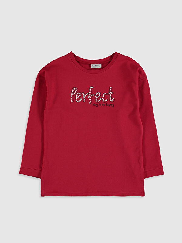 Kız &Ccedil;ocuk Slogan Baskılı Sweatshirt - LC WAIKIKI