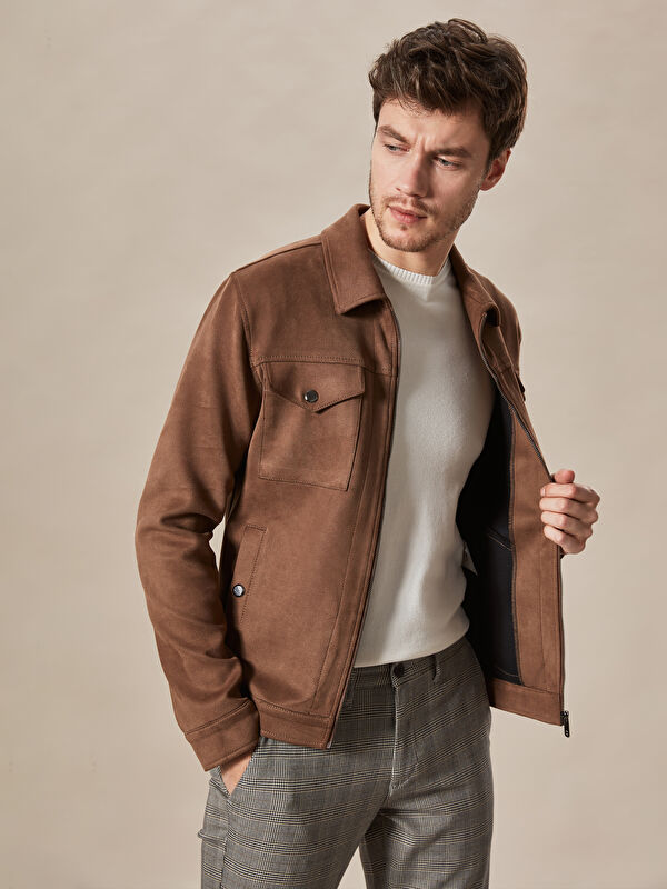 LCW VISION Slim Fit Dik Yaka S&uuml;et Erkek Mont