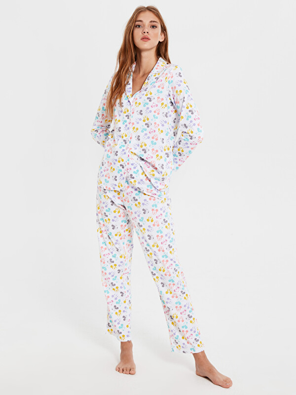 Mickey Mouse Baskılı Pamuklu Pijama Takımı - LC WAIKIKI