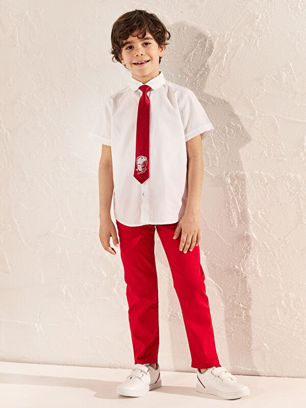 Slim Fit Gabardin Erkek &Ccedil;ocuk Pantolon