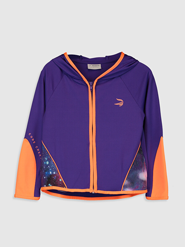 Kız &Ccedil;ocuk Fermuarlı Kap&uuml;şonlu Sweatshirt - LC WAIKIKI