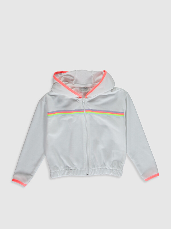 Kız &Ccedil;ocuk Fermuarlı Kap&uuml;şonlu Sweatshirt - LC WAIKIKI