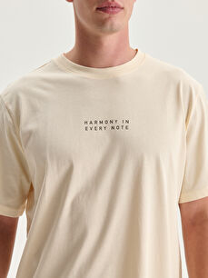 Crew Neck Printed Jersey Men's T-Shirt - XSIDE