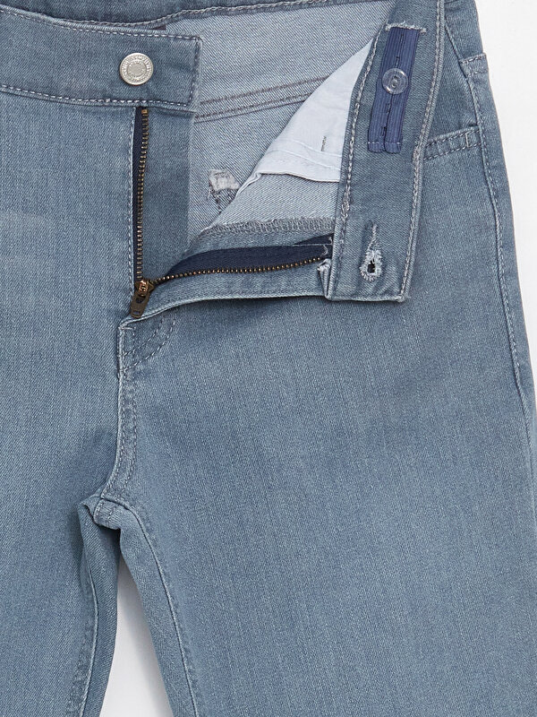 Elastic Waist Slim Fit Baby Boy Fleece-Lined Jeans -W3DS37Z4-507 -  W3DS37Z4-507 - LC Waikiki