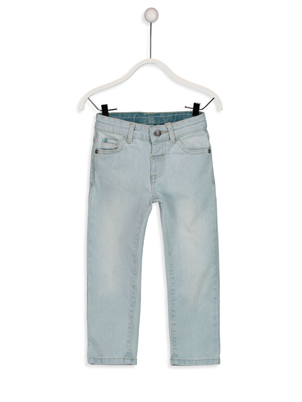 Elastic Waist Slim Fit Baby Boy Fleece-Lined Jeans -W3DS37Z4-507 -  W3DS37Z4-507 - LC Waikiki