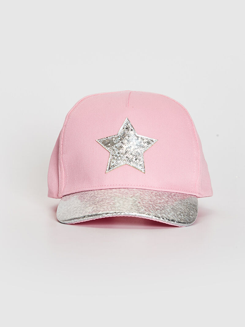 pembe pembe kiz bebek baskili sapka lc waikiki