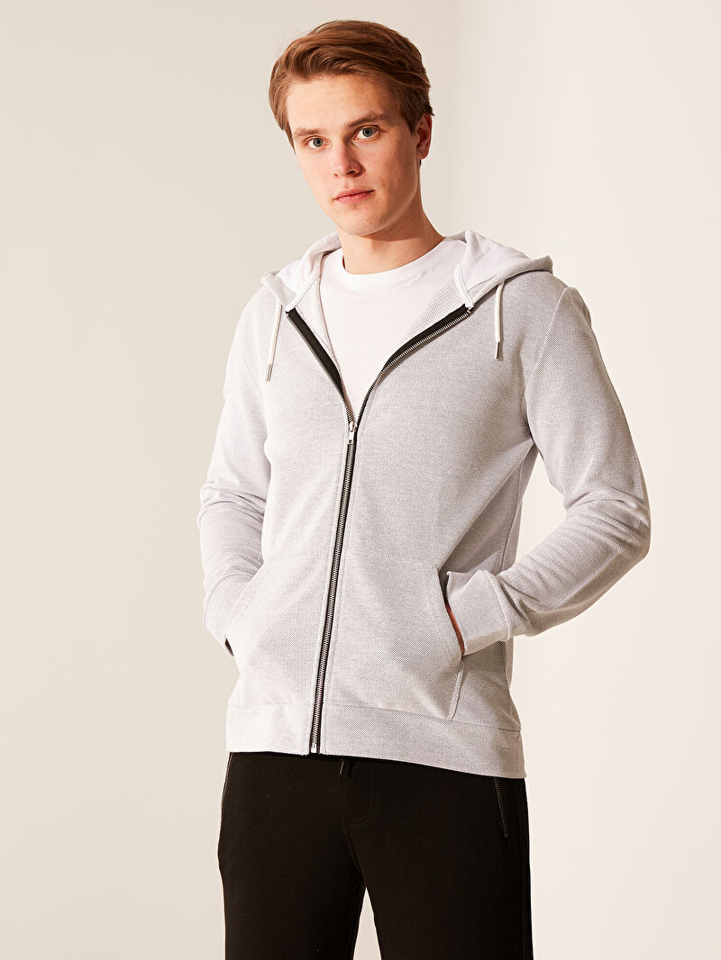 gri gri kapusonlu basic kalin hirka lc waikiki